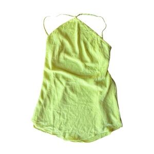 Neon Yellow Halter Dress